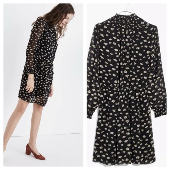 Madewell Mistlight Mock neck Dress In Seattle Floral Size S - Picture 4 of 13